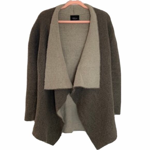 Zara Knit Two Tone Open Waterfall Cardigan SZ M - Picture 1 of 9